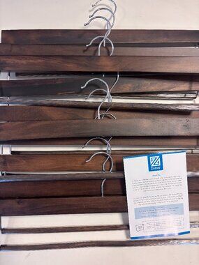 Zober Wooden Slack/Pants hanger 360 Hook - Vintage 10PK